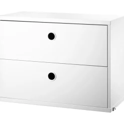 String Chest Of Drawers 78x30 cm, Black Ash