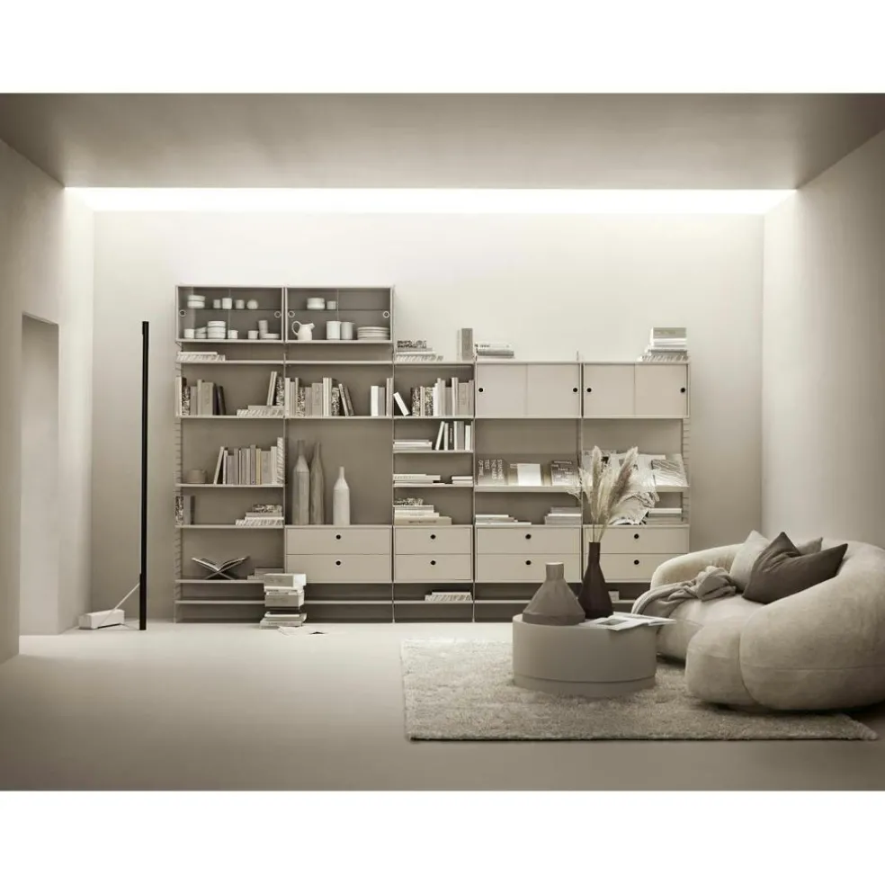 String Chest Of Drawers 78x30 cm, Black Ash