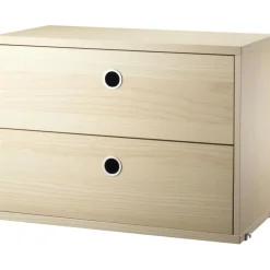 String Chest Of Drawers 78x30 cm, Black Ash