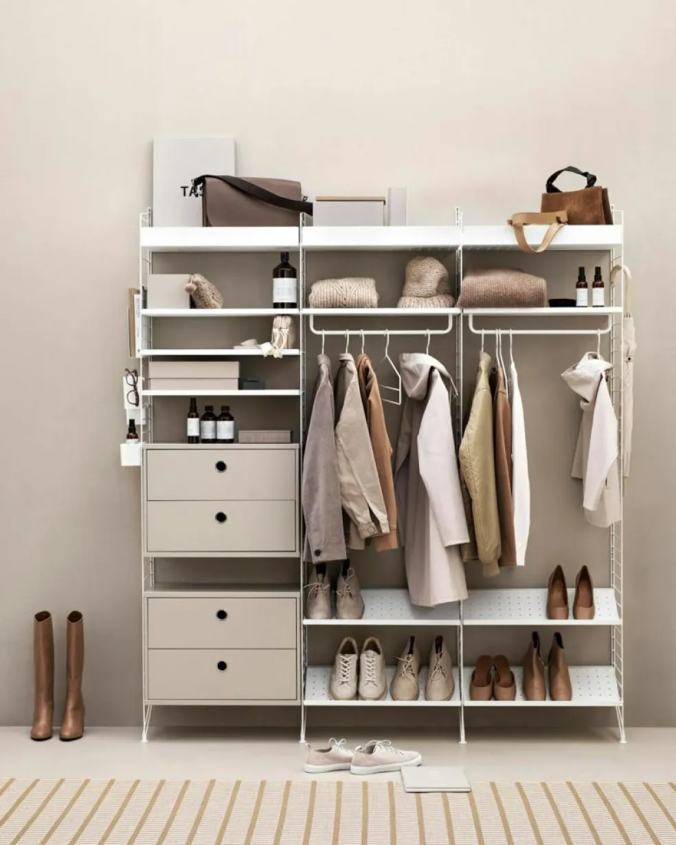 String Chest Of Drawers 78x30 cm, Black Ash