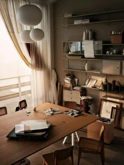 String Chest Of Drawers 78x30 cm, Black Ash