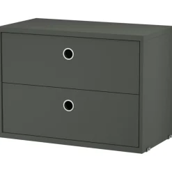 String Chest Of Drawers 78x30 cm, Black Ash