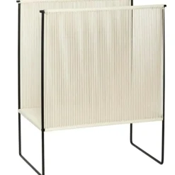 String Magazine Rack, White/Red