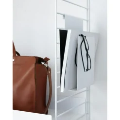 String Magazine Rack, White