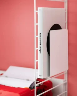 String Magazine Rack, White