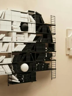 String Pocket Shelf, Black Ash