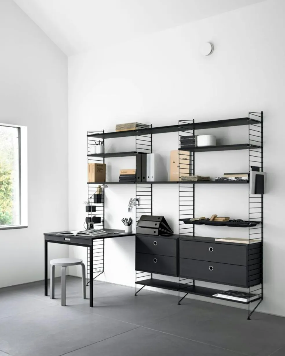 String Shelf Combination C Workplace, White