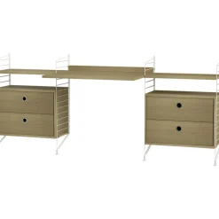 String Shelf Combination C Workplace, White