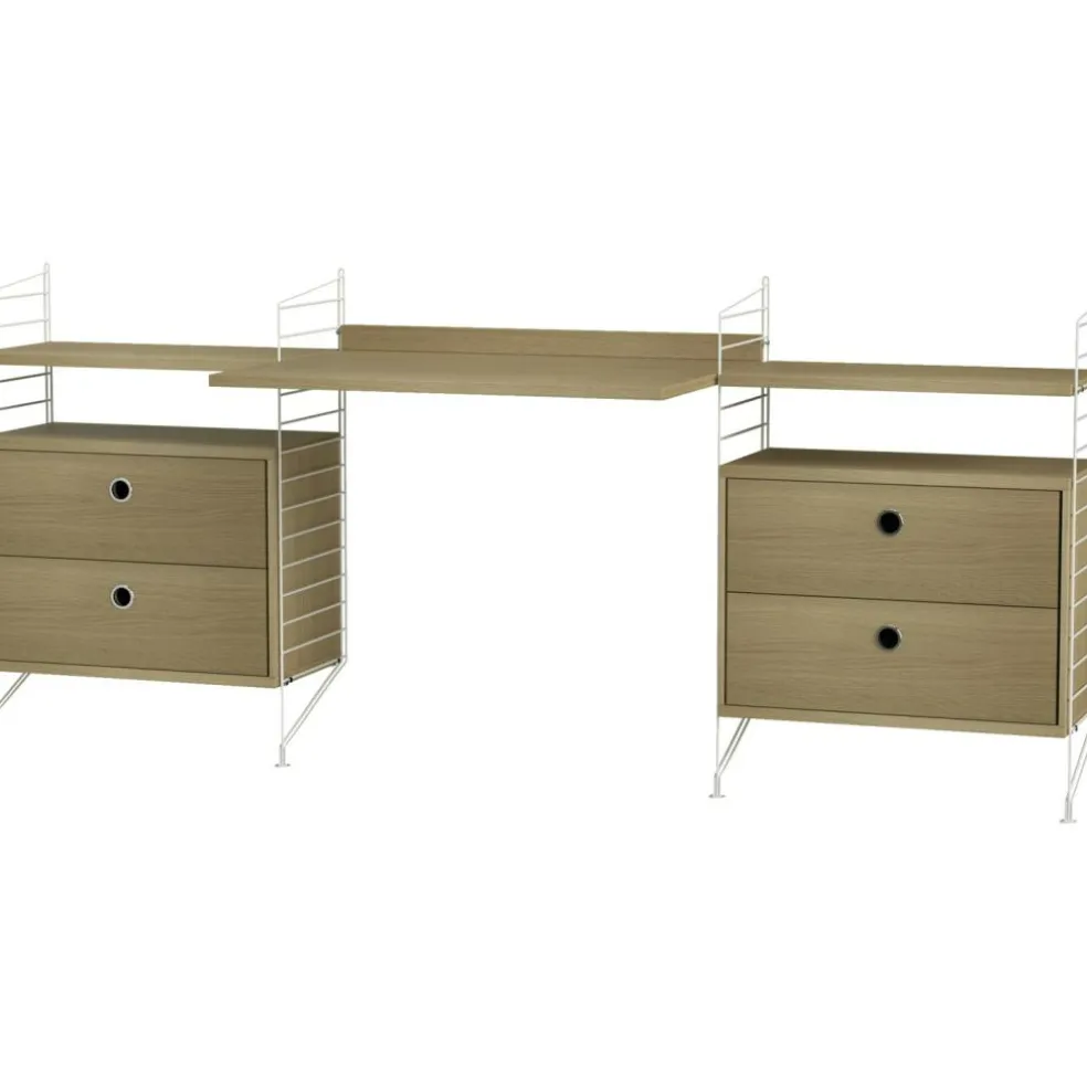 String Shelf Combination C Workplace, White