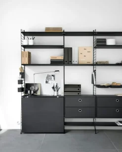 String Shelf Combination F Workspace, White