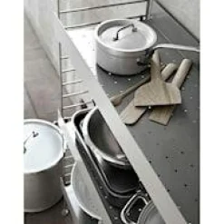 String Shelf With High Edge Metal 30x78 cm, White