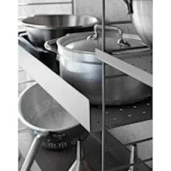 String Shelf With High Edge Metal 30x78 cm, White