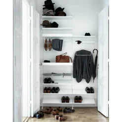 String Shelf With High Edge Metal 30x78 cm, White