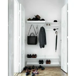 String Shelf With High Edge Metal 30x78 cm, White