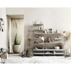 String Shelf With High Edge Metal 30x58 cm, White