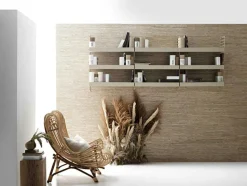 String Shelf With High Edge Metal 20x58 cm, White