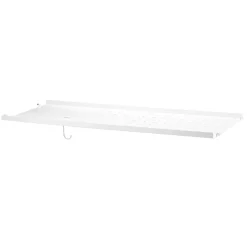 String Shelf With Low Edge Metal 30x78 cm, White