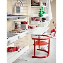 String Shelf With Low Edge Metal 30x58 cm, White