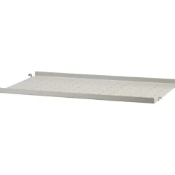 String Shelf With Low Edge Metal 30x58 cm, White