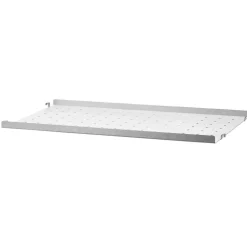 String Shelf With Low Edge Metal 30x58 cm, White