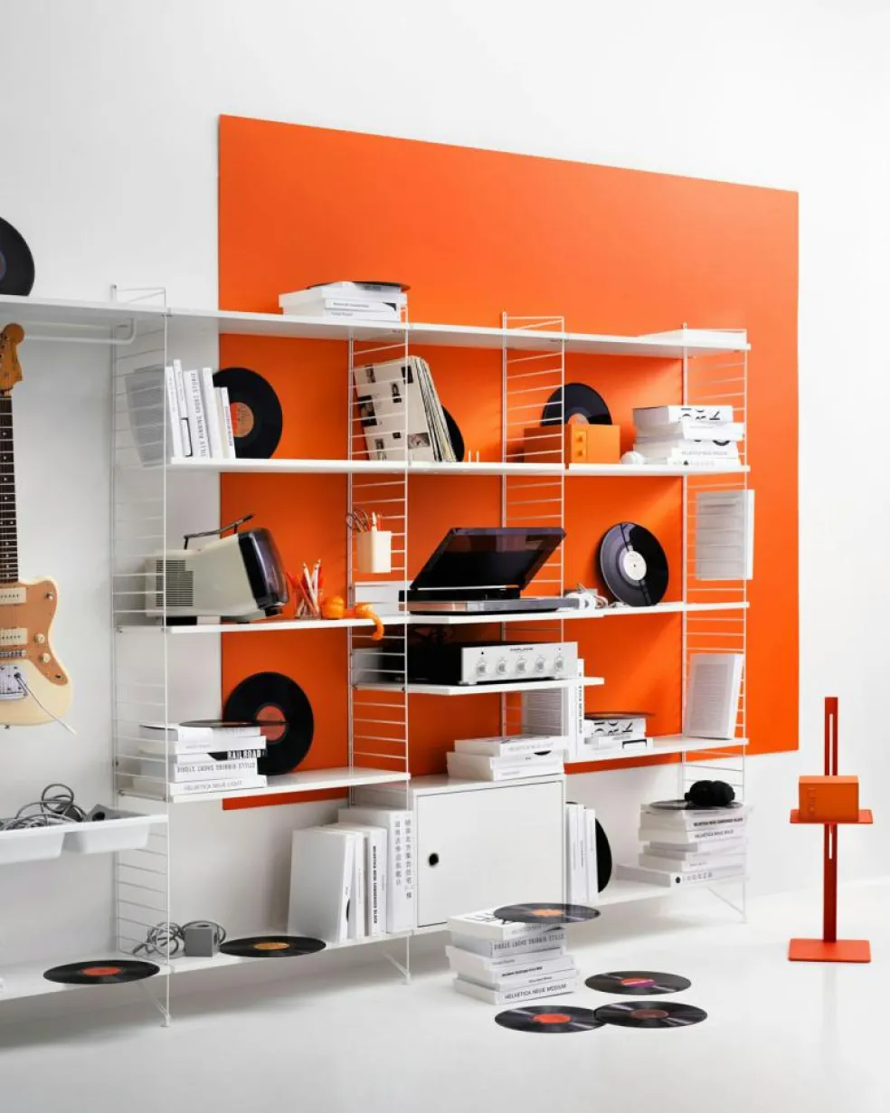 String Shelves 3-pack 58x20 cm, Black Ash