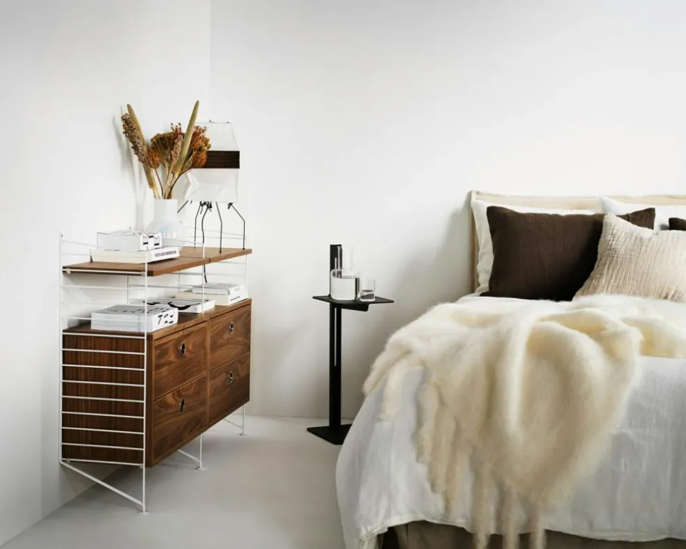 String Shelves 3-pack 58x20 cm, Black Ash