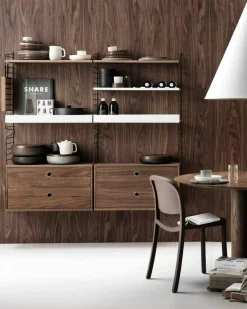 String Shelves 3-pack 58x20 cm, Black Ash