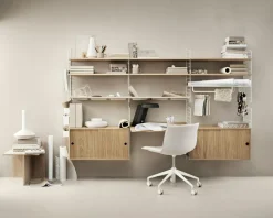 String Shelves 3-pack 58x20 cm, Black Ash