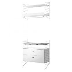 String Shelving System No 14, Black