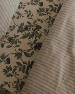 Stripe Mauve Bed Set, 150x210 + 50x60 cm