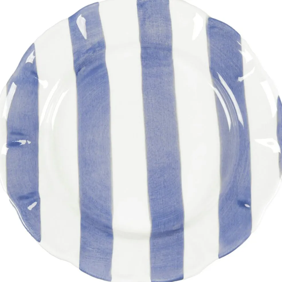 Stripe Plate 28 cm, Blue