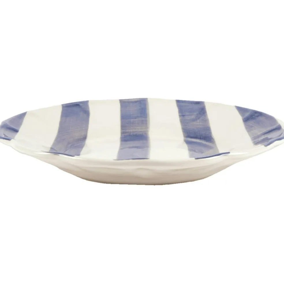 Stripe Side Plate 22 cm, Blue