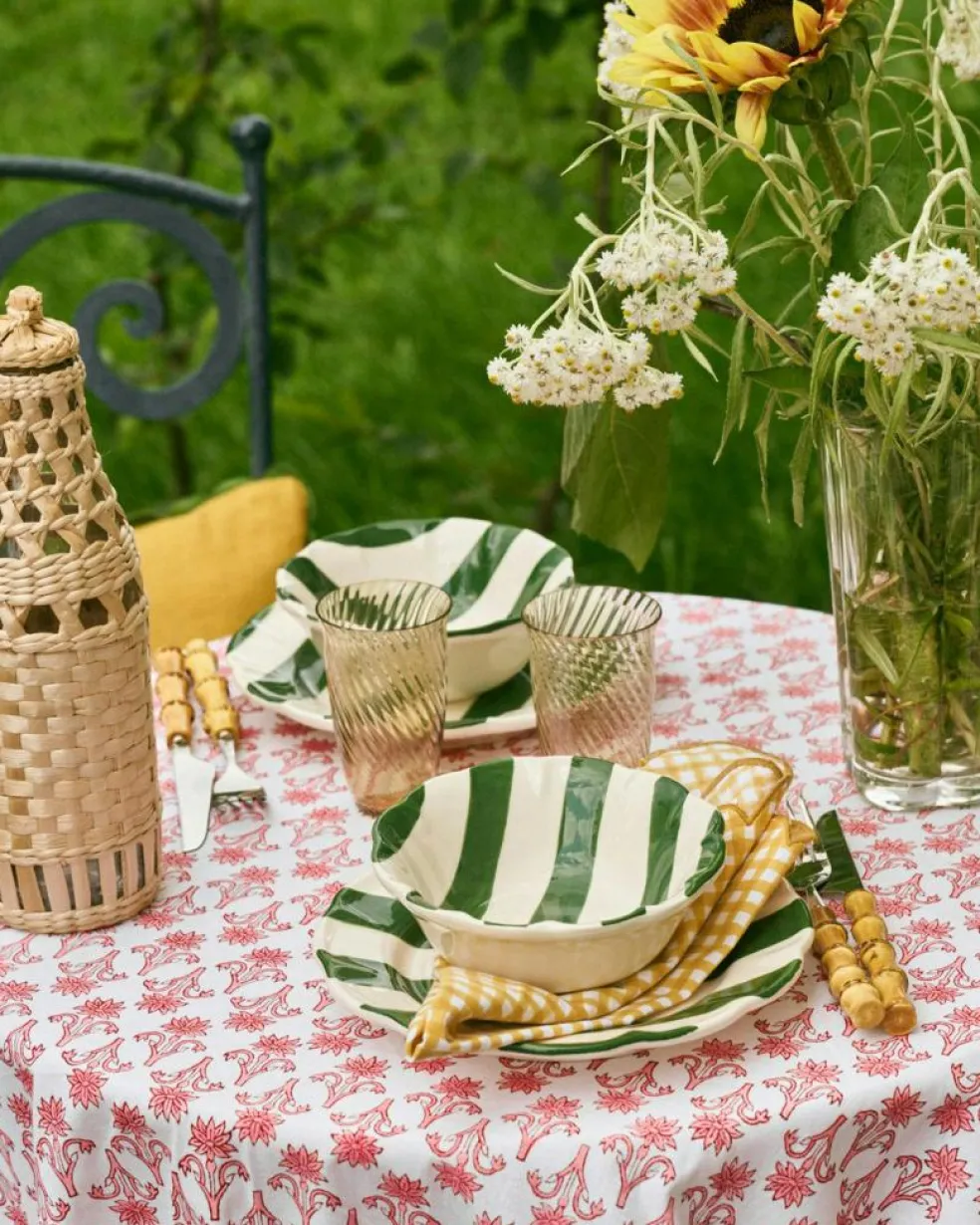 Stripe Side Plate 22 cm, Blue