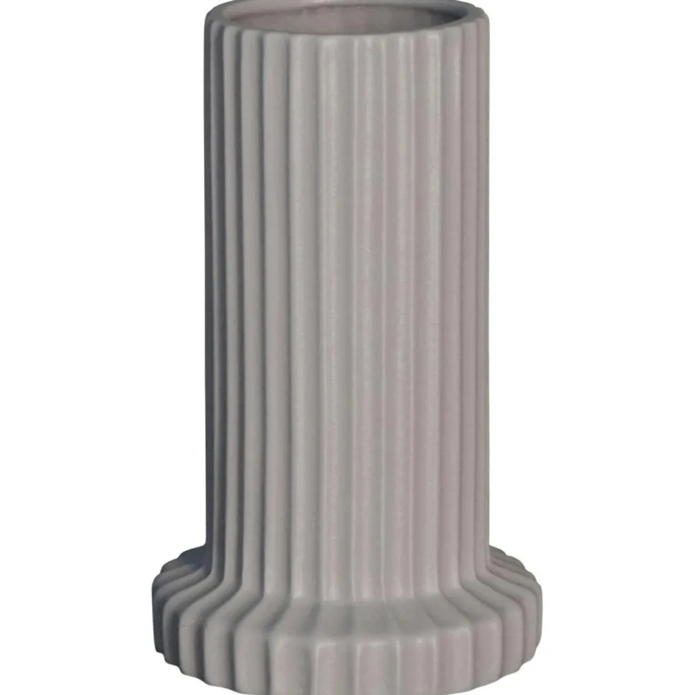 Stripe Vase, Shiny White