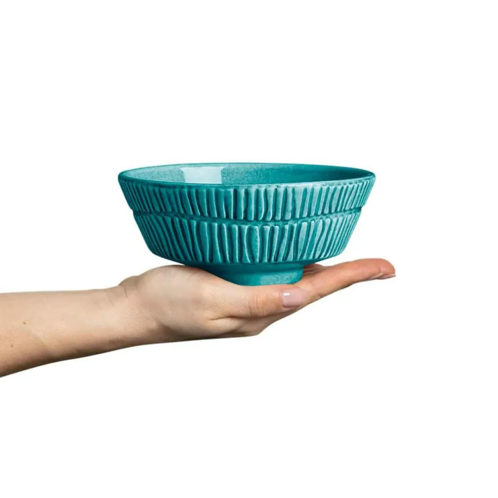 Stripes Bowl 50 cl, Blue