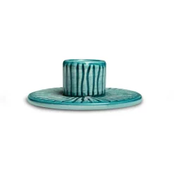Stripes Candle Holder 8 cm, Cinnamon