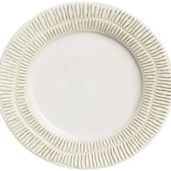 Stripes Plate 21 cm, White