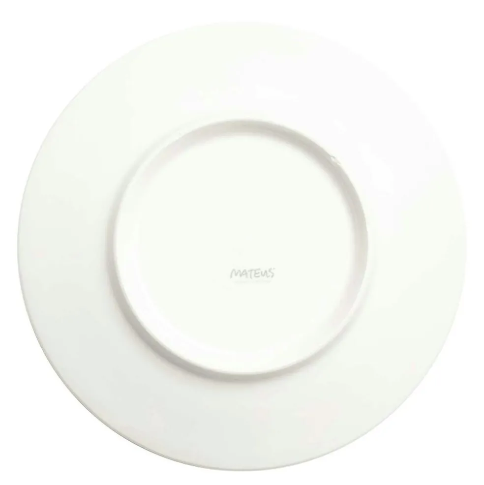 Stripes Plate 21 cm, White