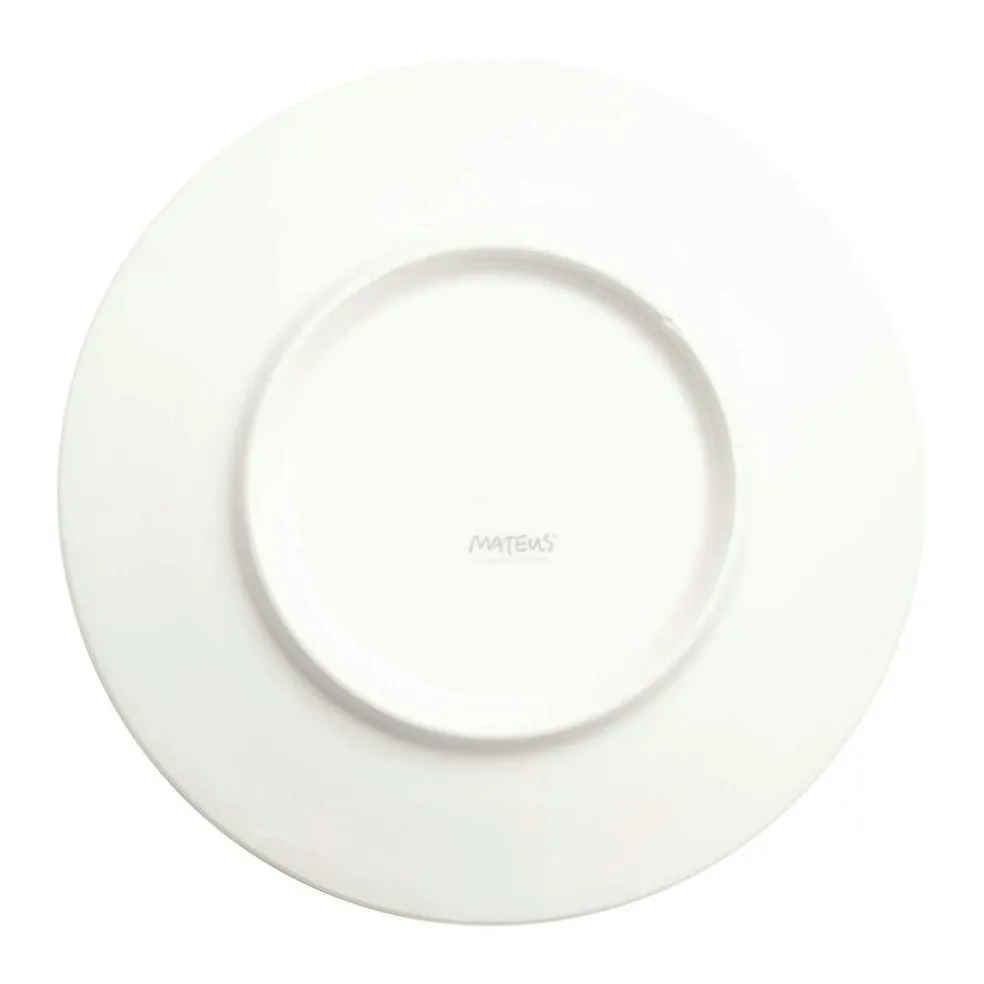Stripes Plate 21 cm, White