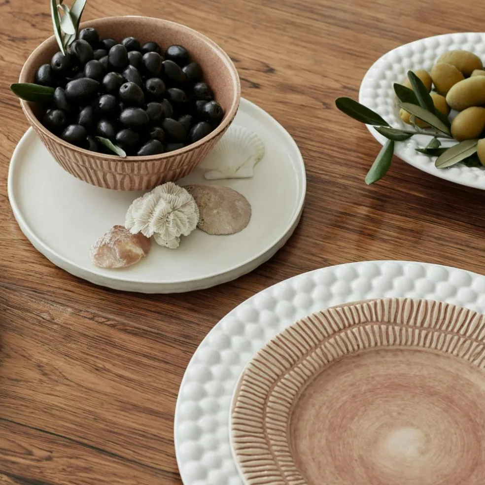 Stripes Plate 21 cm, White