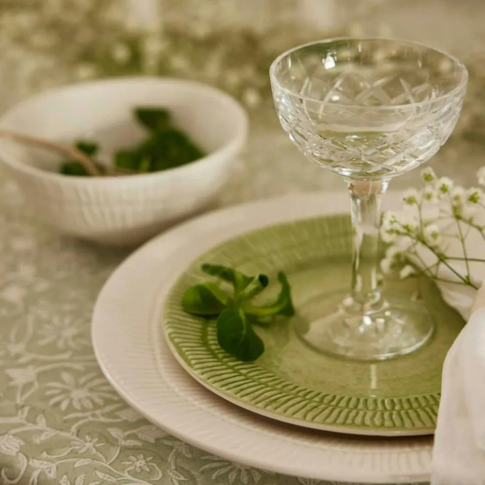 Stripes Plate 21 cm, White