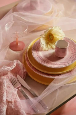 Stripes Plate 21 cm, White