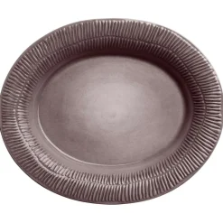 Stripes Platter 35x30 cm, Light blue