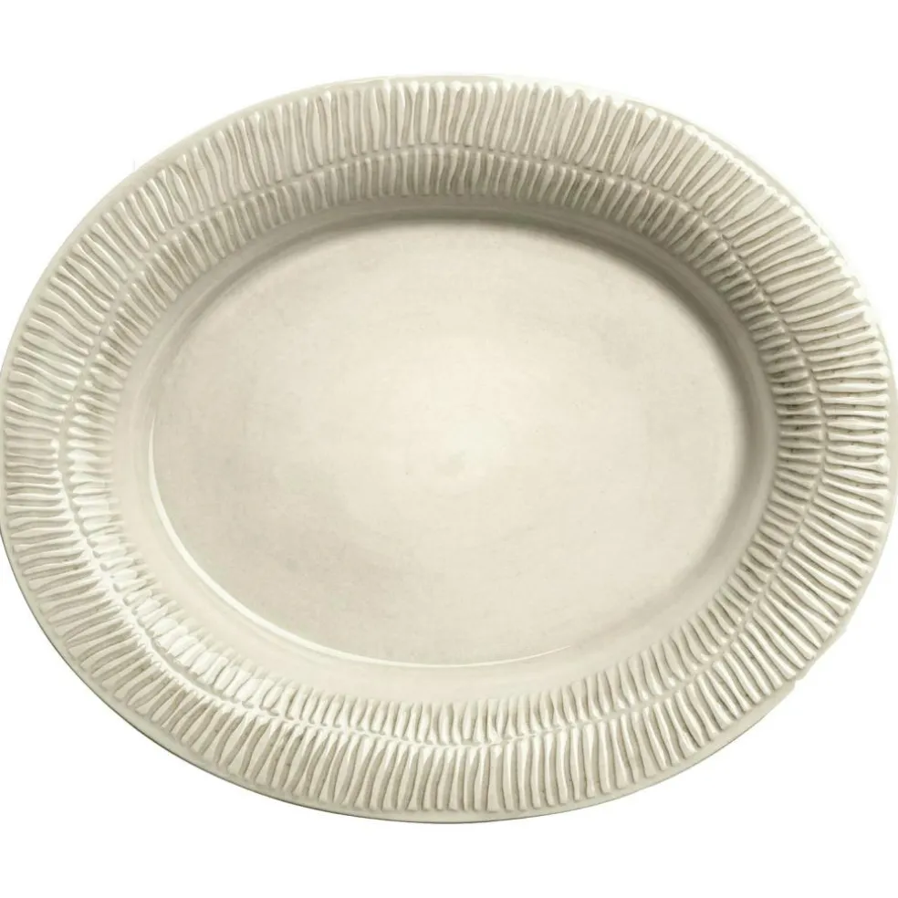 Stripes Platter 35x30 cm, Light blue