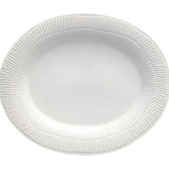 Stripes Platter 35x30 cm, Light blue