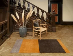 Stripes Rug Dijon/Brown, 90x200 cm