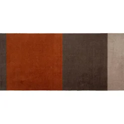 Stripes Rug Sand/Terracotta, 90x200 cm
