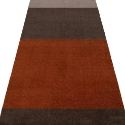 Stripes Rug Sand/Terracotta, 90x200 cm