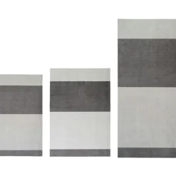 Stripes Rug Steel Grey / Light Grey, 90x200 cm