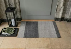 Stripes Rug Steel Grey / Light Grey, 90x200 cm